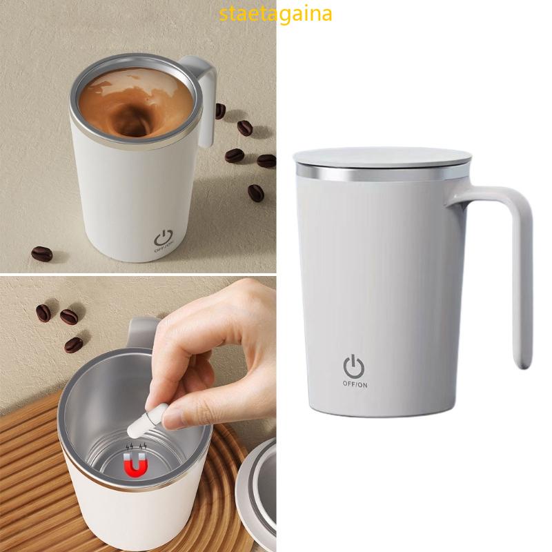 Taza mezcladora eléctrica de cocina, taza de café agitadora, tazas  mezcladoras automáticas, taza de agua magnética giratoria