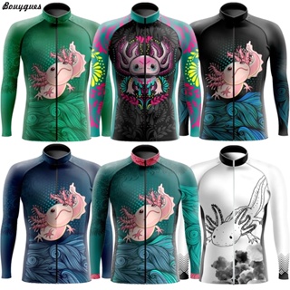 Traje de bicicleta para hombre, ropa de ciclismo completa, camiseta de  ciclismo de manga larga y pantalones MTB de gel