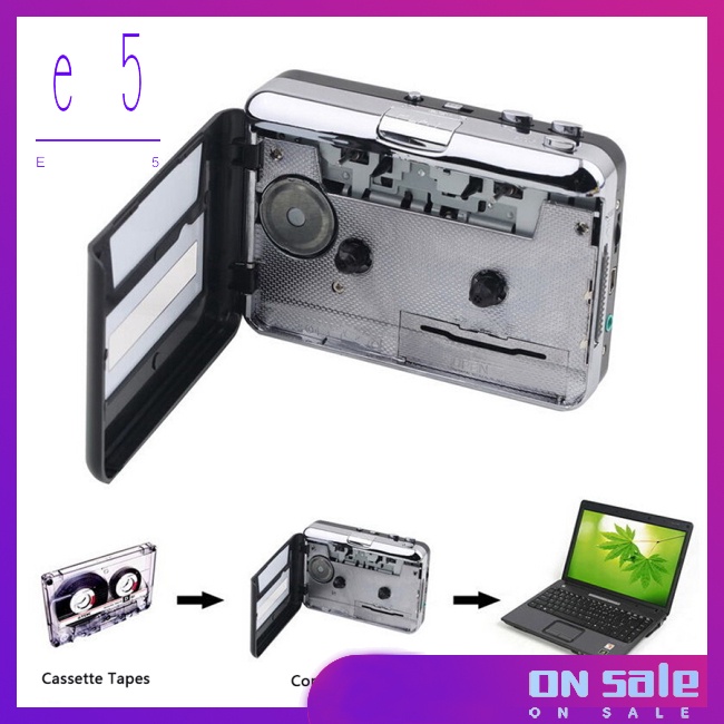 Convertidor de cassette a MP3, reproductor de cassette, reproductor de  cinta de cassette con auriculares, reproductor de música con captura de  audio