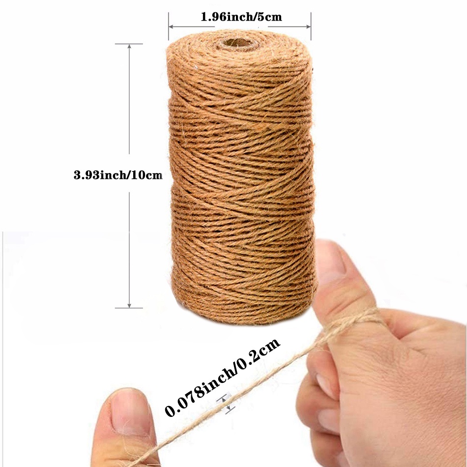 Cuerda De Yute Natural 400m - 1mm Grosor - Ideal Para Manualidades, Decoración Y Jardinería