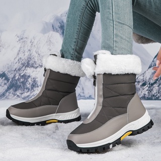 Comprar Botas de nieve de invierno para mujer, botas altas de algodón,  gruesas, impermeables y antideslizantes, zapatos grandes de algodón de  felpa gruesos