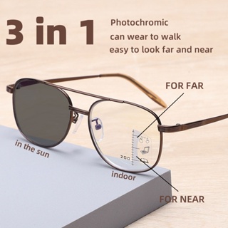 sports Gafas de lectura fotocrómicas para hombres progresivo multifocal  marco rojo gafas de presbicia mujeres gafas presbicia