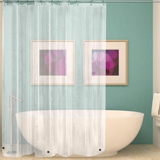 Cortina de ducha impermeable, transparente, gruesa, antimoho