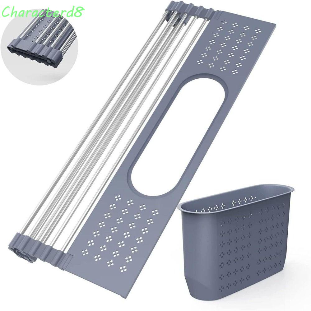 SNTD Escurridor de platos – Escurridor extensible para encimera de cocina,  escurridor de platos grande con escurridor y soporte para cubiertos, color