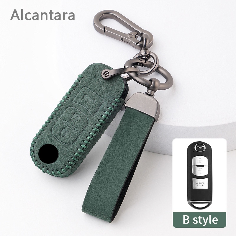 Funda de cuero para mando a distancia Mazda 2 botones