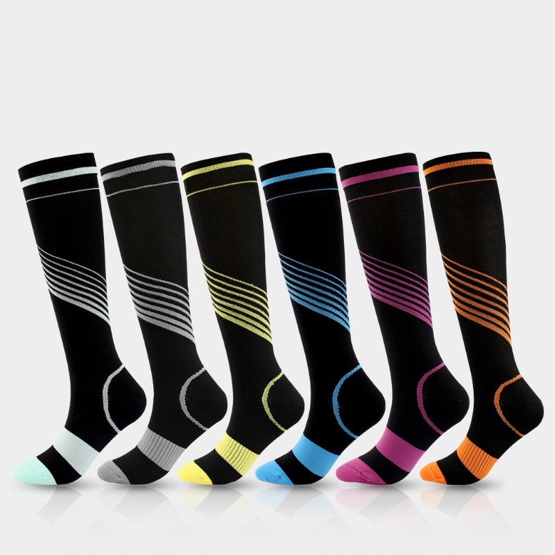 Calcetines de compresión 1 par de medias deportivas para hombres y mujeres,  para correr y ciclismo, Multicolor, 1
