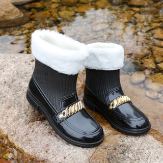  Botas de jardín para mujer, botas de lluvia cortas