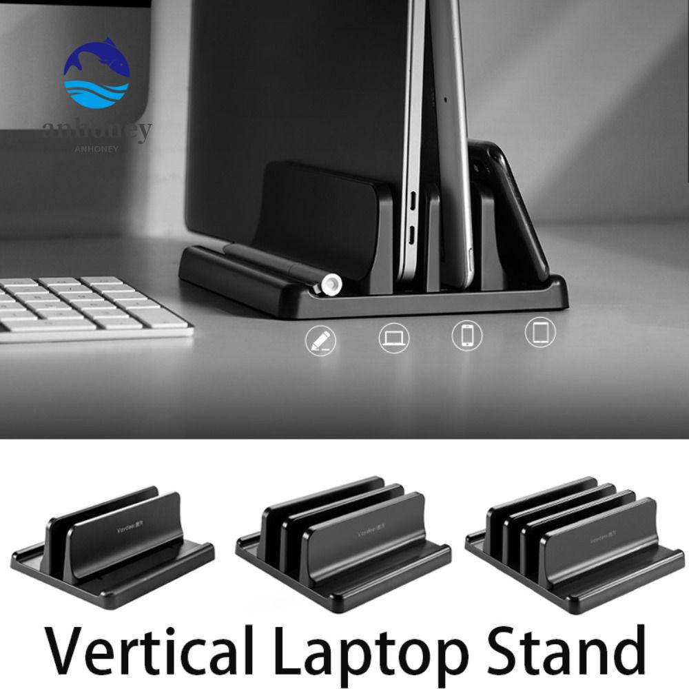 Soporte Vertical ajustable de doble ranura para ordenador portátil, base de  escritorio ajustable para Notebook, ahorro