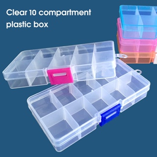 Caja de Herramientas portátil, caja vacía de plástico transparente, caja de  almacenamiento de cuentas para pintura de diamantes, accesorios para rompe