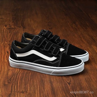 Zapatilla Vans Old Skool Velcro Hombre Negro –