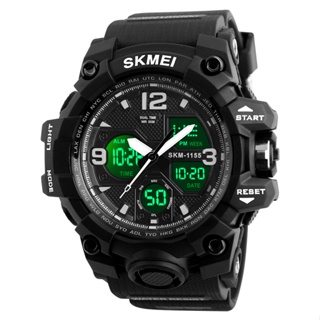 Reloj deportivo para hombre SKMEI militar impermeable multifunción Negro.