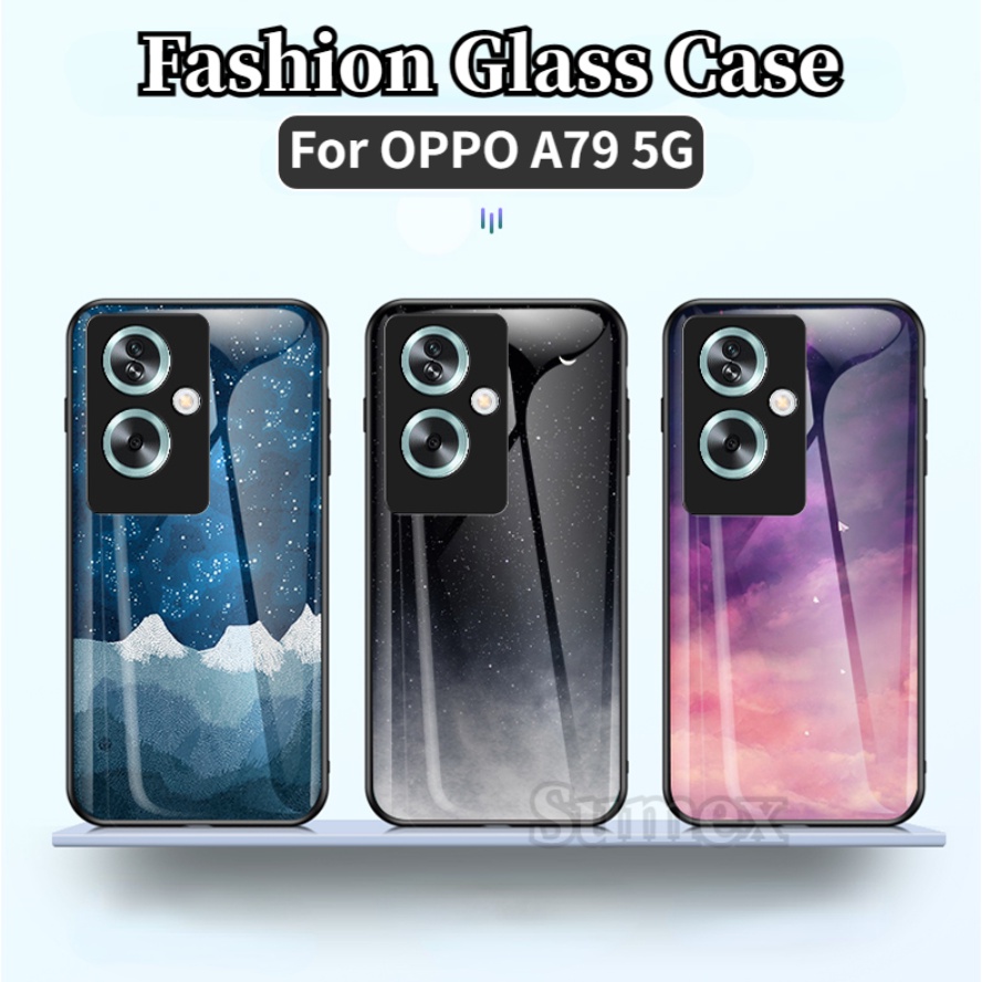 Moda A Prueba De Golpes Carcasa Dura hp OPPO A79 2023 CPH2557 5G Teléfono Caso Prime Cielo Estrellado Vidrio Templado Cubierta Trasera Para OPPOA79 OPO 79 CPH 2557 A2 5G, carcasa oppo a79 5g - Vimarsana News