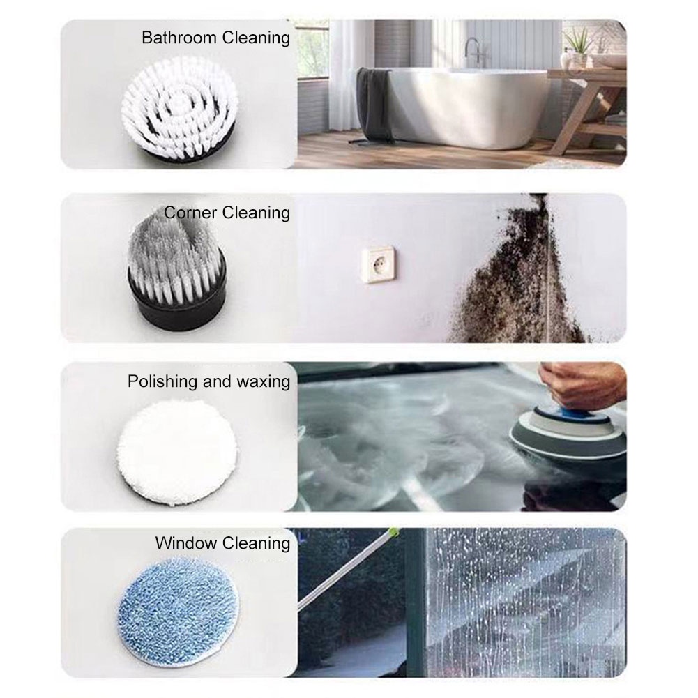 Cepillo de limpieza eléctrico 8 en 1 multifuncional para el hogar