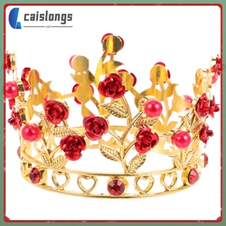Elegante diadema nupcial para niñas imitado perla tocado corona de