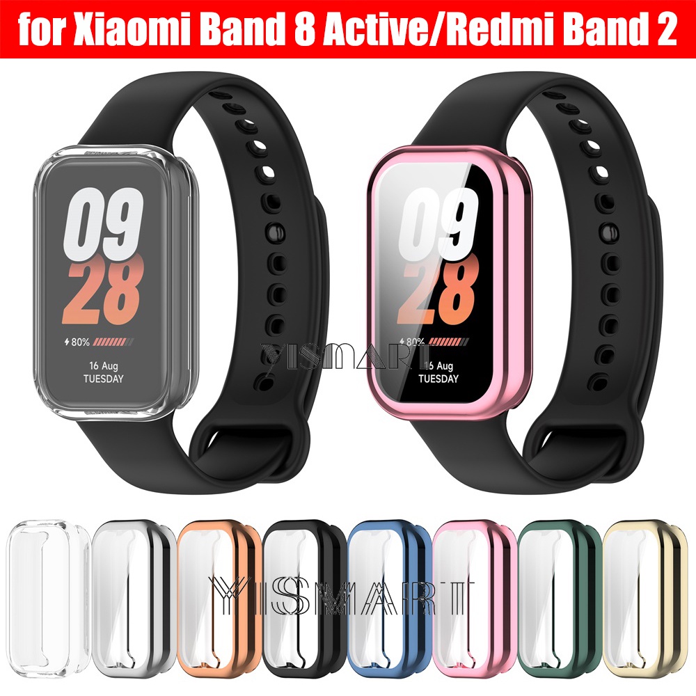 Carcasa Protectora De TPU Suave Para Xiaomi Mi Band 8 Active Funda Completa  Protector De Pantalla Para Redmi 2 Bumper Frame Accesorios