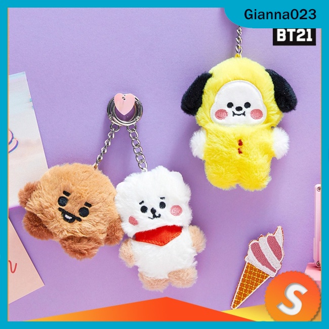 KPOP BTS BT21 2020 Oferta De Año Nuevo Llavero Bebé Lindo Colgante De Felpa  De Dibujos Animados