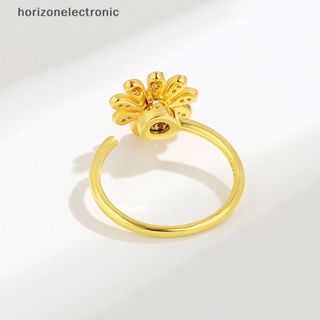 Anillo Antiestrés en tendencia de Girasol Giratorio