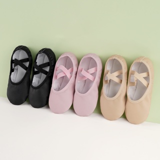 Zapatos de bailarina de práctica para niña y niña, zapatillas de Ballet de  suela suave con lazo de encaje, zapatillas de Ballet para niña - AliExpress