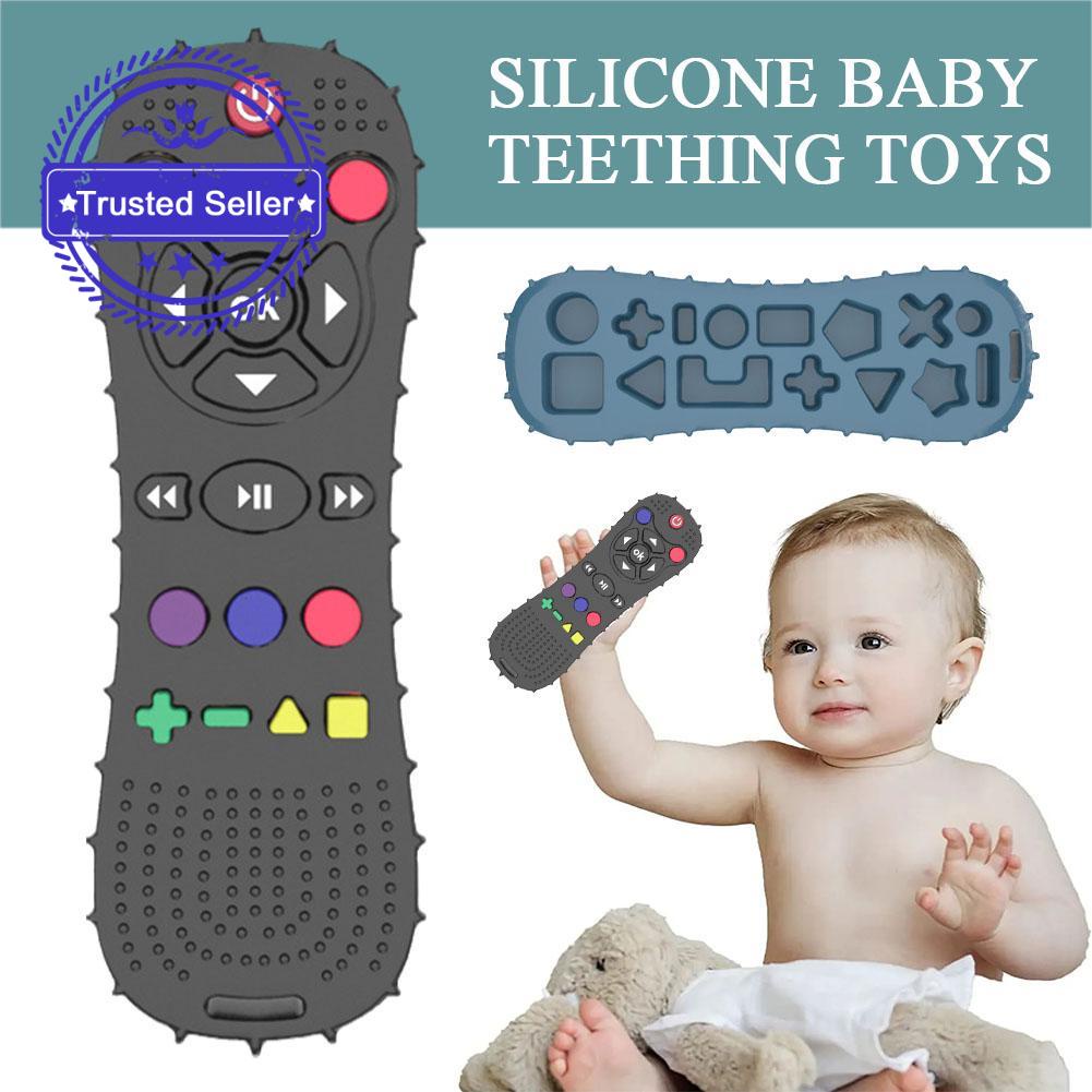 Juguete Mordedor De Bebé Con Mando A Distancia-Sensorial Con Control De TV  M9H6