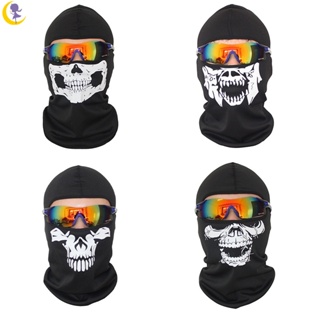 Pasamontañas de algodón negro, máscara de esqueleto fantasma, Calavera,  esquí, sombreros, bufanda, capucha, casco al aire