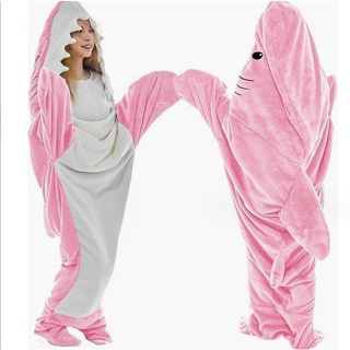 Pijama de franela con capucha de tiburón para mujer, conjunto Kawaii con  pantalones, ropa de dormir bonita para fiesta de Halloween - AliExpress