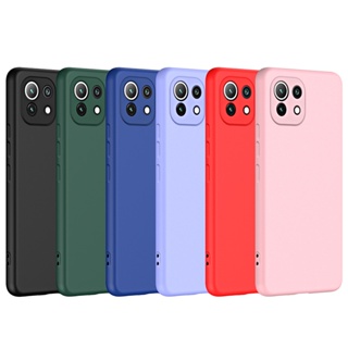 Funda Silicona Líquida Ultra Suave para Xiaomi Mi 11 Lite 4G / 5G / 5G NE  color Roja