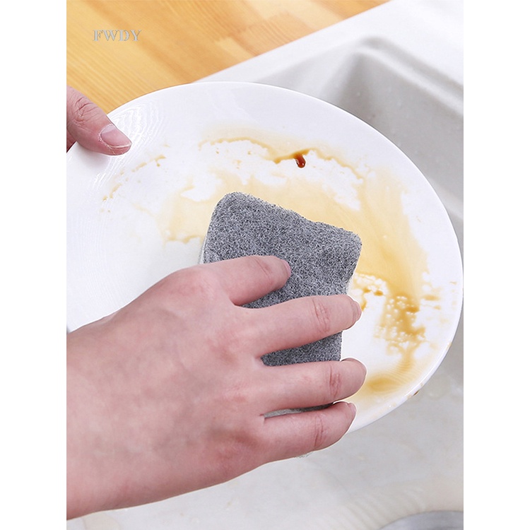 Esponja de doble cara para lavar platos, herramientas de limpieza del hogar