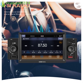 6.9 pulgadas inalámbrico Apple Carplay coche estéreo de pantalla táctil de  un solo DIN Radio de coche con Bluetooth 5.0 Soporte Android Auto Mirror