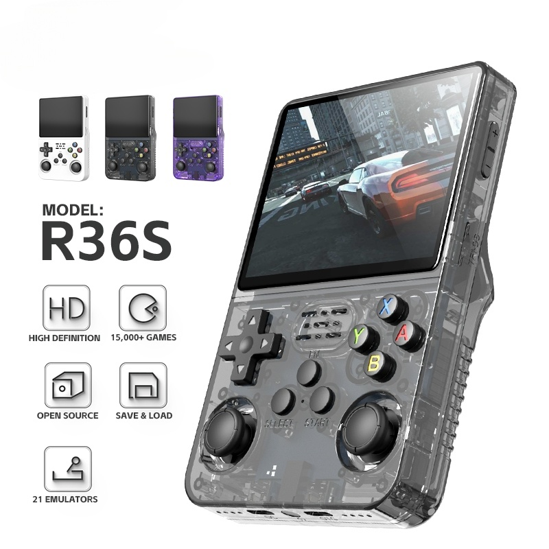 R36S Consola De Videojuegos Retro Sistema Linux Pantalla IPS De 3,5  Pulgadas Reproductor De Vídeo Portátil De Bolsillo R35S Plus | Shopee  Colombia