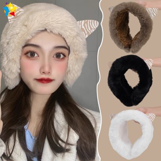 Orejeras de piel de gato para mujer y niña, calentador de orejas, cubierta  de oreja, orejeras