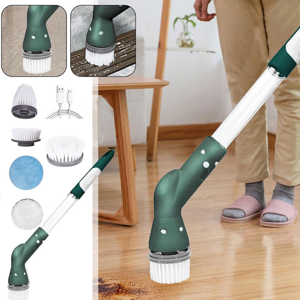 Cepillo de limpieza eléctrico inalámbrico, herramienta de limpieza de  fregadero de baño, cocina, 3 cepillos, cepillo