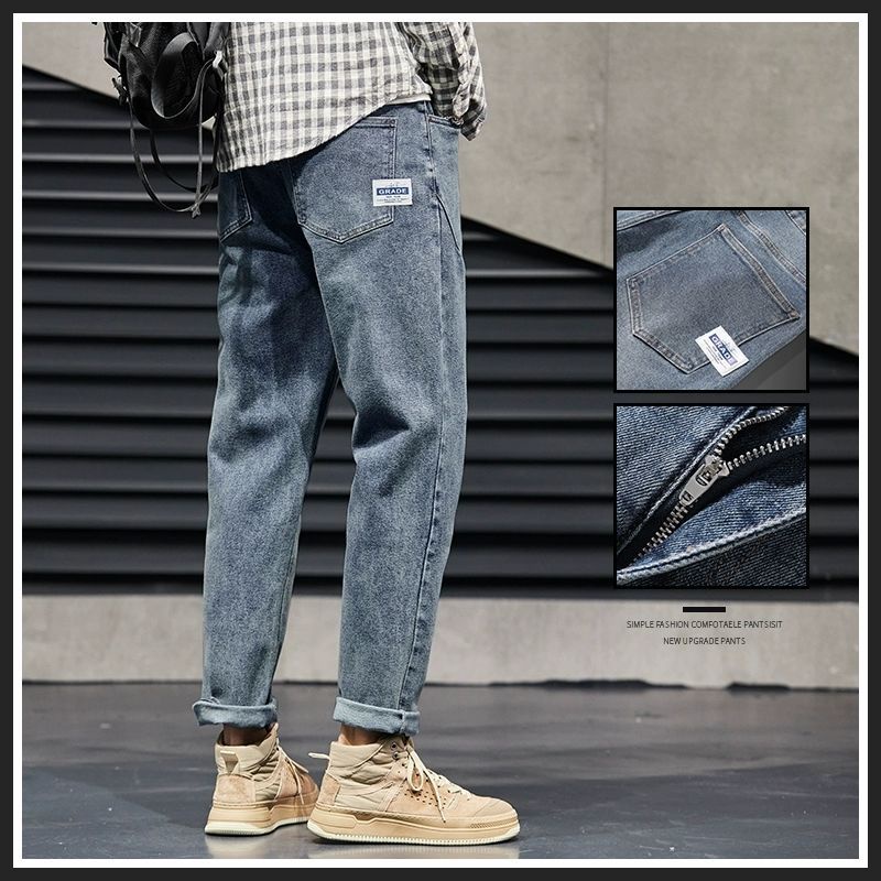 Jeans para hombres Baggy para hombres Marcas Pantalones anchos rectos con  bolsillos laterales Ropa Pantalones de jogging negros Hombre Hip Hop Hombre