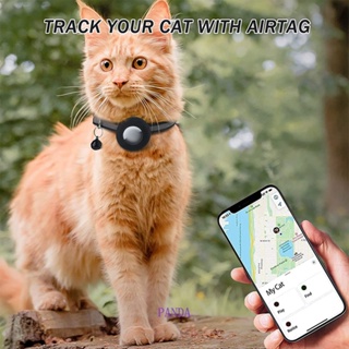 Collar para gatos AirTag – Collar reflectante ajustable para gato con  soporte AirTag y campana, collar GPS para gatos (negro)
