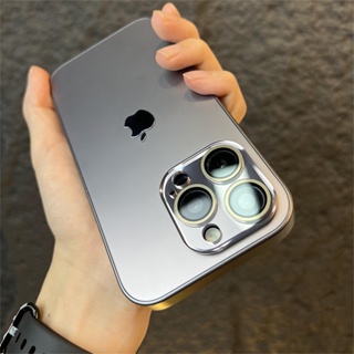  Funda de ventana grande para iPhone 14, 12, 13 Pro Max 14Plus,  protector de lente de cámara de vidrio, cubierta dura y delgada para iPhone  13, 14 Pro Max, chapado transparente (