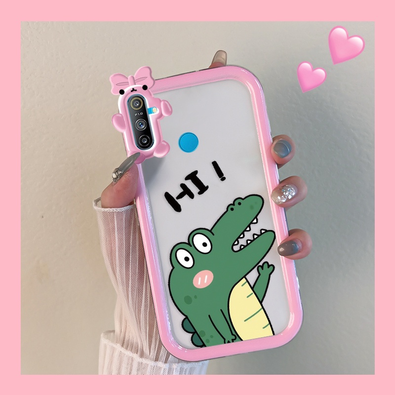 Para Realme C3 Funda Patrón De Dinosaurio Pequeño Monstruo Lente De La ...