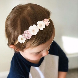 Corona de flores para niñas, tocado floral – rosas blancas artificiales  para boda – Corona bohemia para niños pequeños
