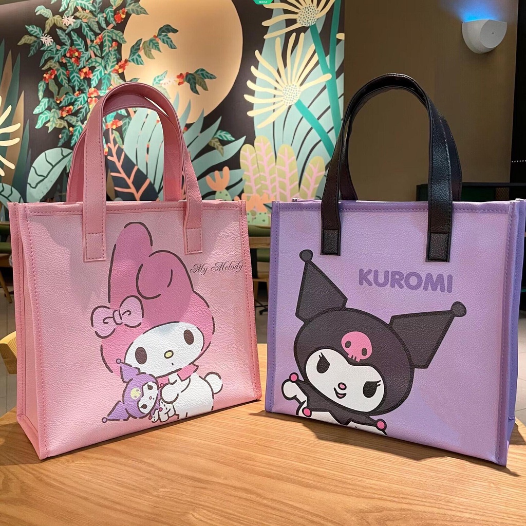 Bolso de lona con dibujos animados para niña, bandolera bordada de alta  capacidad, Cinnamoroll, a la moda