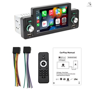 ESSGOO 1 Din Carplay Autoradio Bluetooth AM RDS MP5 Player 5,1 pulgadas  coche Radio estéreo IPS pantalla táctil espejo enlace soporte DVR