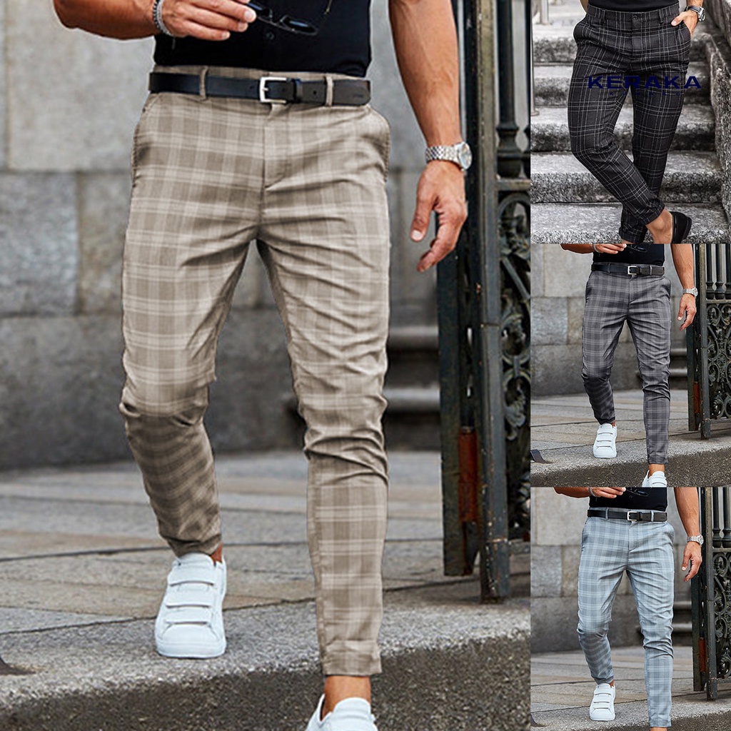 Pantalones Casuales De Los Hombres Slim Fit Versión Coreana De Moda De Alta  Calidad Seluar Panjang Kasual Lelaki