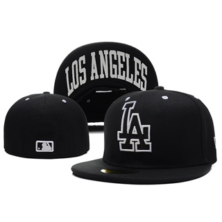 New Era Los Angeles Dodgers 59Fifty - Sombrero ajustado para adultos, color  negro/blanco, Negro 