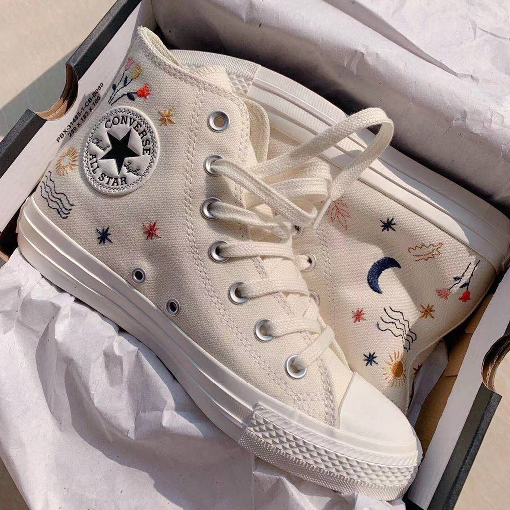 Converse Chuck Taylor All Star Bordado De La Decada De 1970 Clasico original Zapatos De Lona De Encaje Los Estudiantes Unico Shopee Colombia