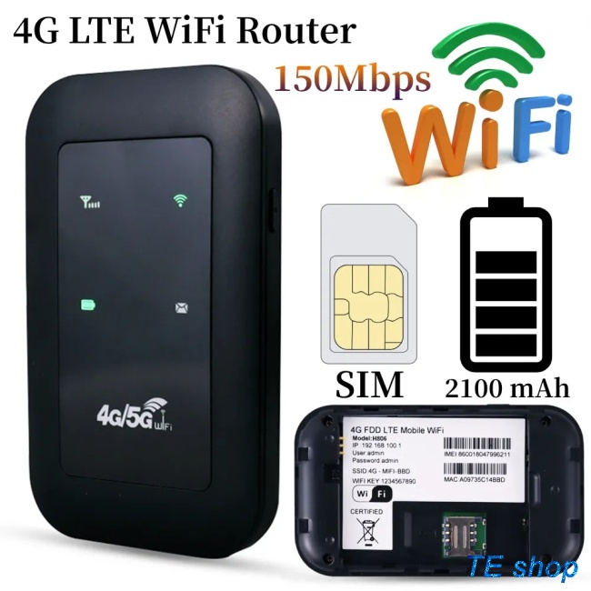  WiFi portátil 150Mbps Acceso a Internet de alta velocidad  inalámbrico portátil Mini 4G LTE WiFi Router WiFi portátil (blanco) :  Electrónica