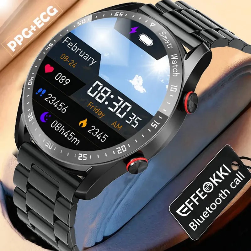 2024 Reloj Inteligente Hombres Llamada Bluetooth Pulsera De Fitness  Impermeable Pantalla Del Tiempo Smartwatch Para Vivo Huawei Xiaomi Teléfono