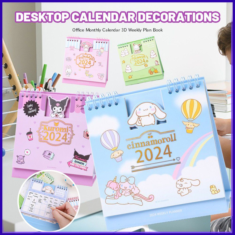 [FID] Sanrio's 2024 Cute Kuromi My Melody Calendario Planificador