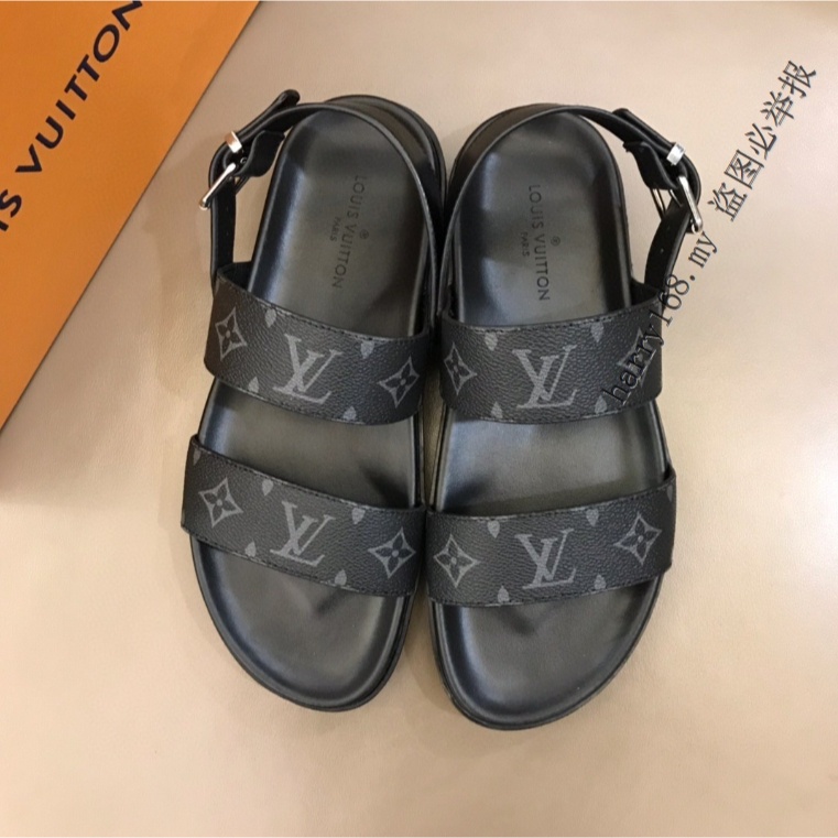 LV LOUIS VUITTON Hombres Cuero Diapositivas Sandalias Zapatos Size38-46  M077