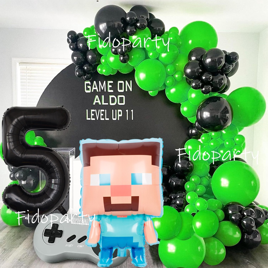 Kit de globos de steave de Minecraft