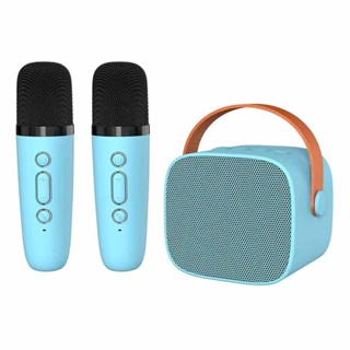 Máquina de karaoke, con 2 micrófonos inalámbricos, altavoz portátil  Bluetooth PA 