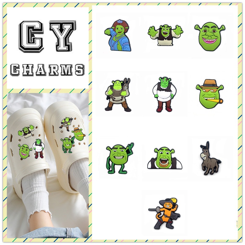 Charms Xinghergood Zapatos Encantos Decoración De Dibujos Animados Shrek  Orejas Para Crocs DIY Fiesta Niños Regalos XHG