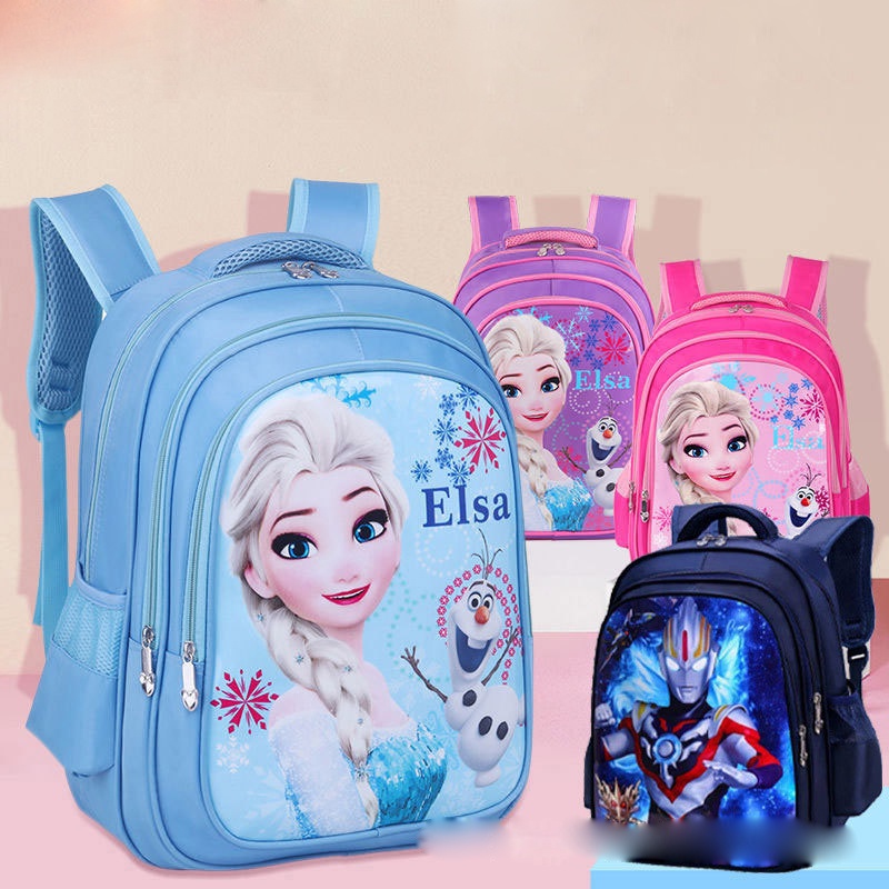 Mochila Escolar Niña Frozen Elsa Y Ana Primaria