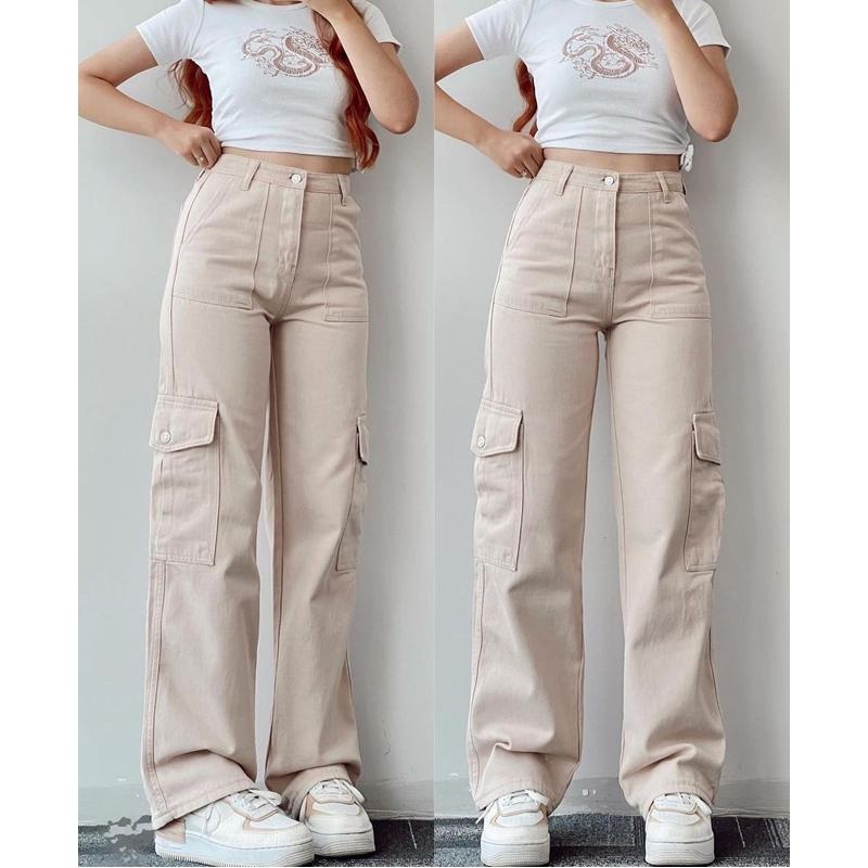 Mujeres Pantalones Joggers Carga Casuales Bolsillos Overoles